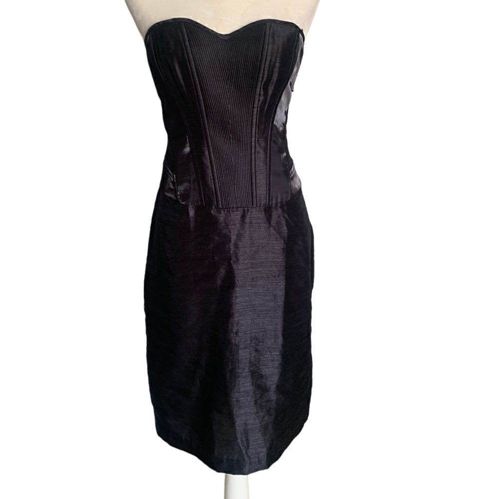 Max Azria Black Strapless Corset Dress | Size 8